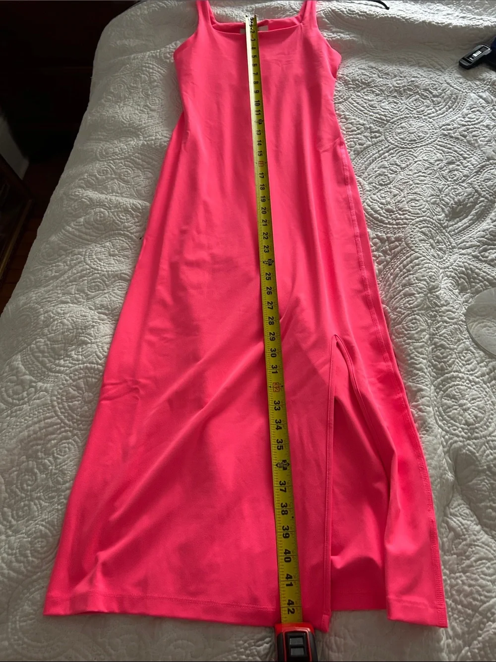 Anthropologie Daily Practice Bright Neon Pink  Tank Dress Size XS